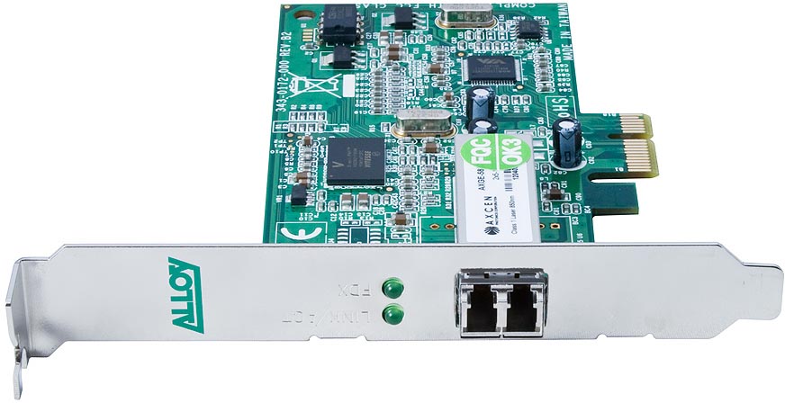 Alloy AN1000ELC PCI-E 1000Mb Multimode (LC) Fibre Network Adapter. 2Km
