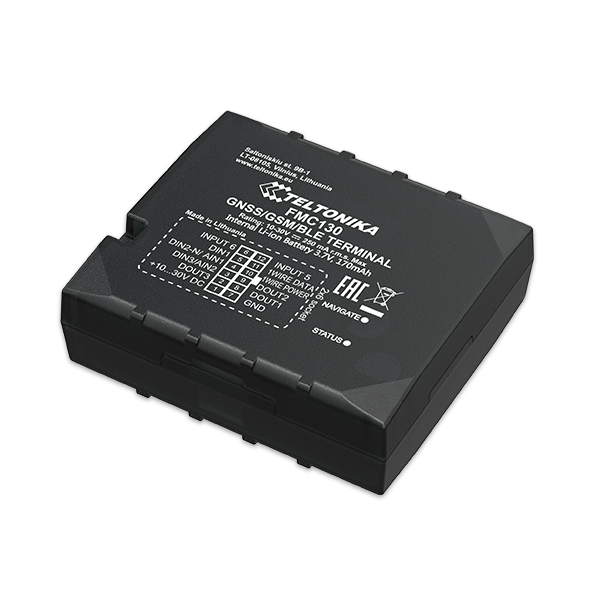 Teltonika Hard Wired Fleet Management System - High Gain GNSS and IoT/GSM Antennas, Internal Backup Battery
