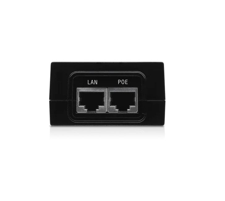Ubiquiti POE Injector, 24V DC, 30W, Gigabit Ethernet, Black, Surge and Clamping