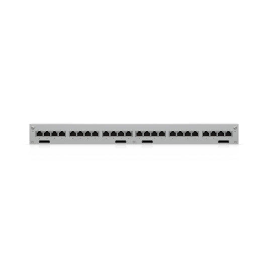 Ubiquiti Ethernet Surge Protection,Rack-mount Indoor Panel Supports Up To 10 GbE, PoE++, 20kA Surge Discharge/Port,24-port Integrated,1U Rack-mount