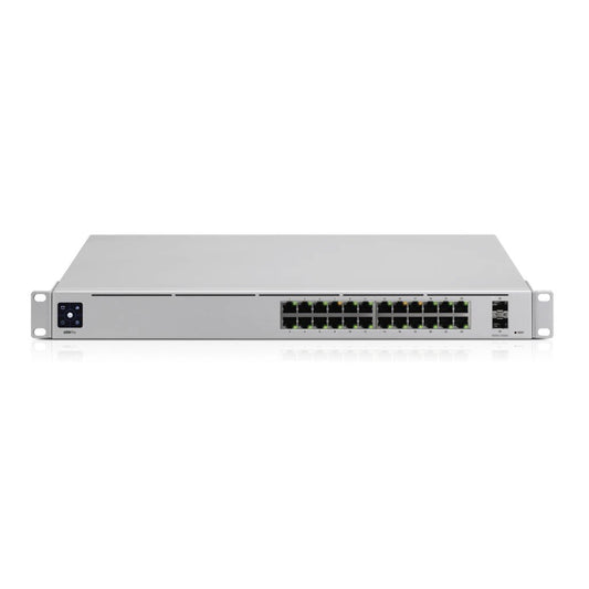 Ubiquiti UniFi 24-port Switch with (24) Gigabit RJ45 Ports and (2) 10G SFP+ Ports. Powerful Second-generation UniFi Switching,