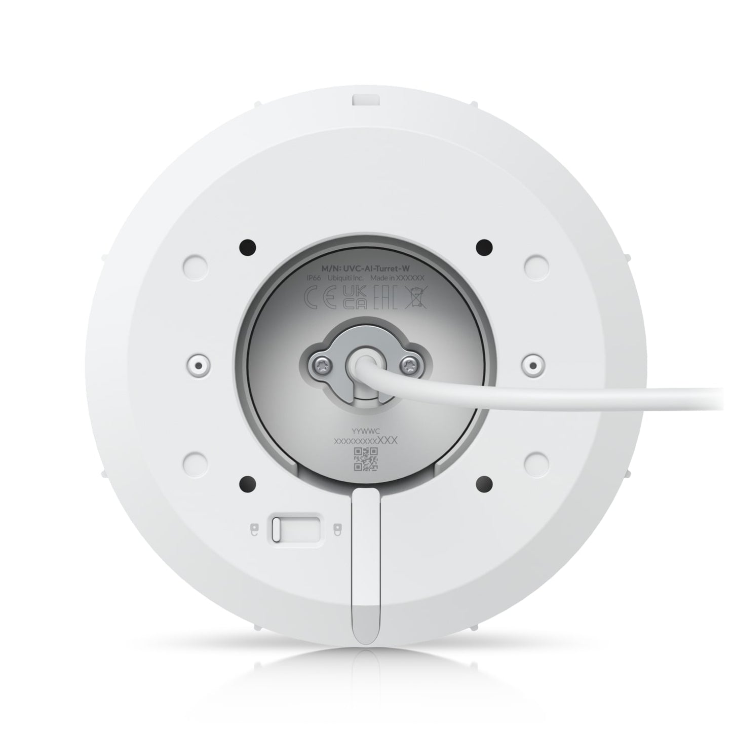 Ubiquiti AI Turret, White, All-weather,Vandal-proof 4K PoE+ Turret Camera, Enhanced AI Capabilities & IR, Visible LEDs for Night Vision,Incl