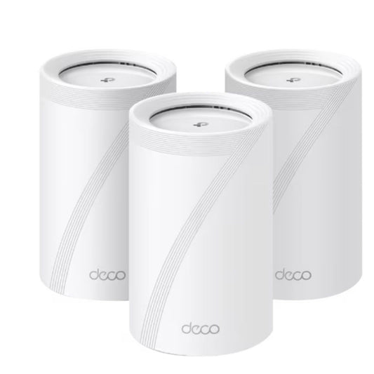 TP-Link Deco BE65(3-pack) BE11000 Whole Home Mesh Wi-Fi 7 System (WIFI7) , 574 Mbps at 2.4 GHz + 4320 Mbps at 5 GHz + 5760 Mbps at 6 GHz