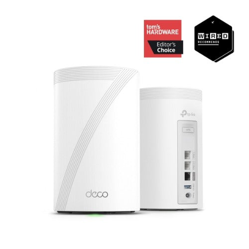 TP-Link Deco BE68 BE14000 Tri-Band Whole Home Mesh Wi-Fi 7 System (1-pack) 688 Mbps at 2.4 GHz + 4324 Mbps at 5 GHz + 8647 Mbps at 6 GHz