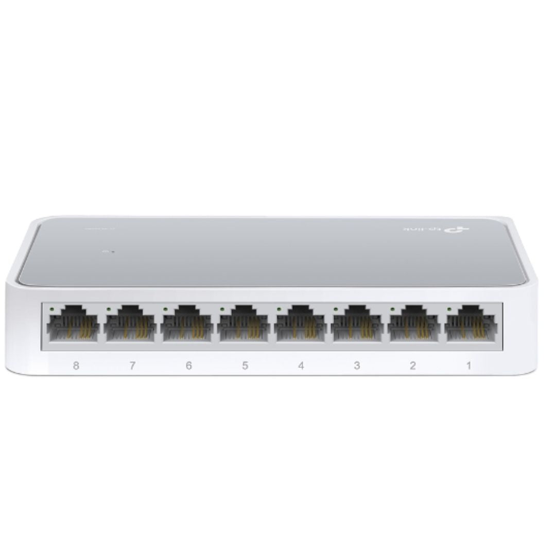 TP-Link TL-SF1008D 8-Port 10/100Mbps Desktop Switch — Plug-and-Play