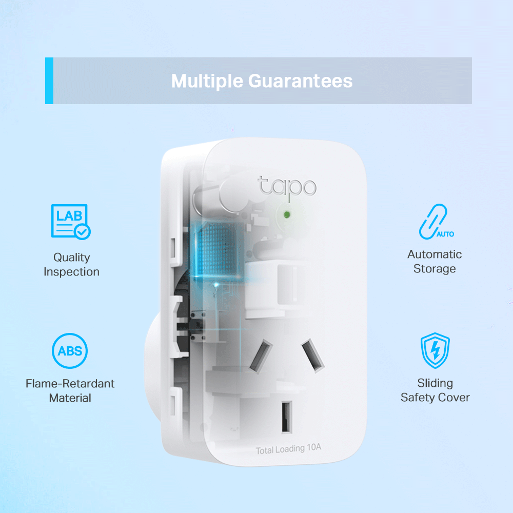 TP-Link Tapo P100(1-pack) Mini Smart Wi-Fi Socket Smart Plug, Remote Control, Voice Control, Away Mode, Easy Setup and Use