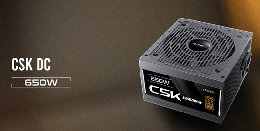 Antec CSK650DC 80+ Bronze 115V, Continuous Power, DC to DC, Flat Cables, 5Yrs Wa
