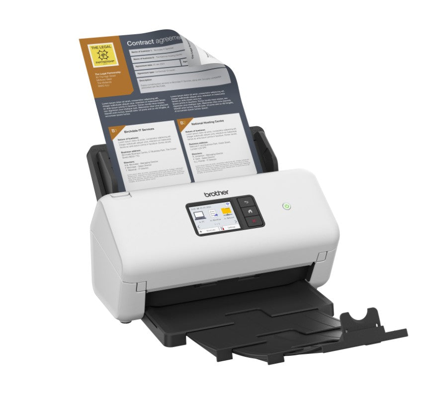 Brother ADS-3350W ADVANCED DOCUMENT SCANNER (40PPM) network scanner, w/ 7.1cm touchscreen LCD & WiFi (2.4G)