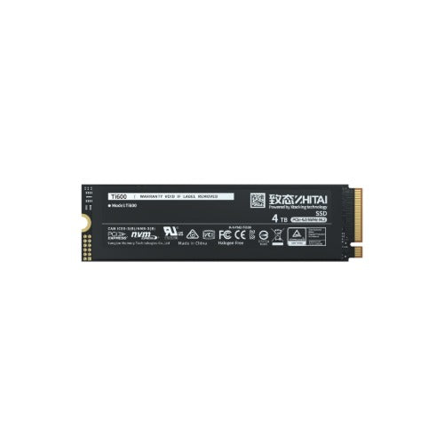YMTC ZhiTai Ti600 SSD 1TB M.2 2280 YMTC QLC 3D NAND Flash PCIeTM Gen4 x4 NVMeTM 2.0 R/W 7,000MB/s 6,000 MB/s 400 TBW 5Y warranty (Bulk pack)