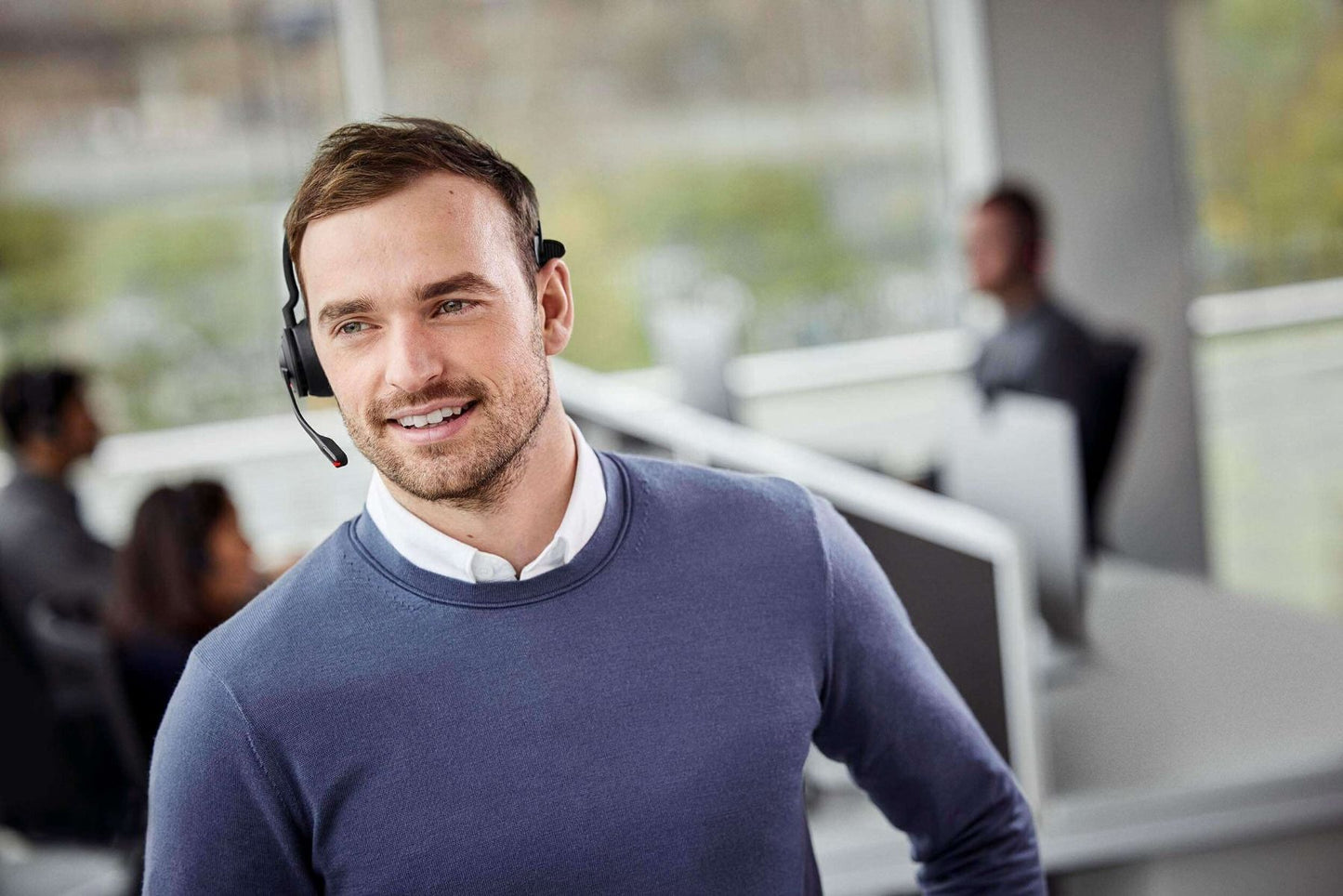 Jabra Engage 55 SE, Mono, Link400a, MS DECT Headset, 150m Wireless Range, Noise Cancelling, Flexible, Portable, Durable, Lightweight, Busylight