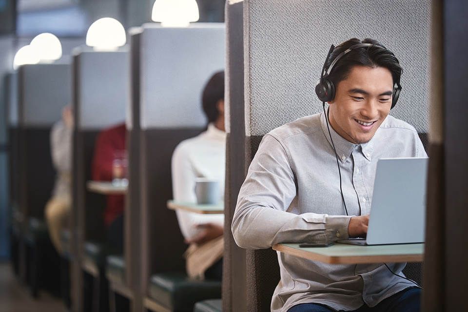 Jabra Evolve2 30 SE Wired USB-A UC Stereo Headset, Lightweight & Durable, Noise Isolating Ear Cushions, Plug-and-play, 2-Mic Technology, 2Yr Warranty