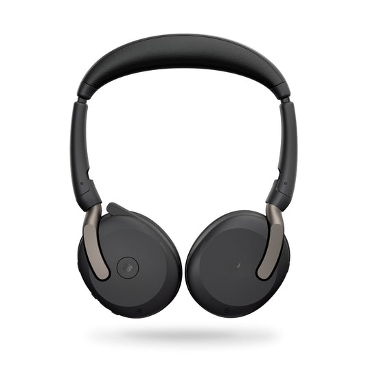 Jabra Evolve2 65 Flex MS Stereo Bluetooth Headset, Link380a USB-A Dongle, Foldable Design, 2Yr Warranty, 20 hours battery life, ANC 30m Wireless Range
