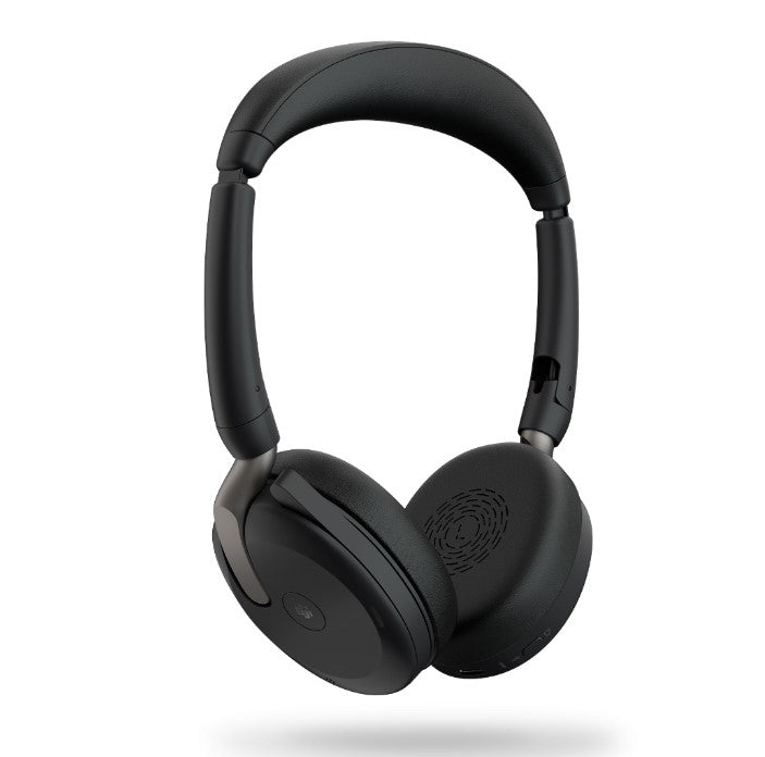 Jabra Evolve2 65 Flex MS Stereo Bluetooth Headset, Link380a USB-A Dongle, Foldable Design, 2Yr Warranty, 20 hours battery life, ANC 30m Wireless Range