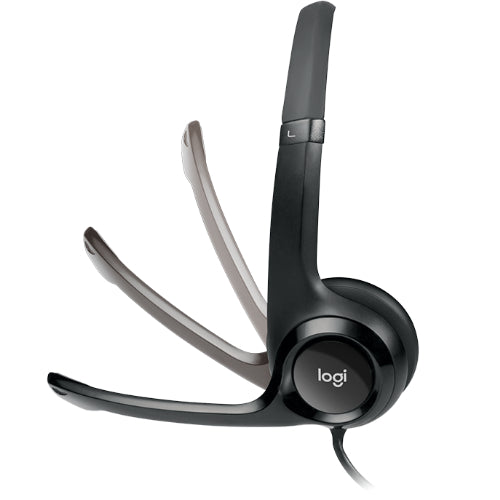Logitech H390 USB Headset — Adjustable, Noise-Cancelling Microphone, 2-Year Warranty