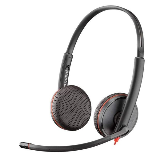 Plantronics/Poly Blackwire 3225 Headset, USB-A, Stereo, 3.5mm duo corded, Noise canceling, Dynamic EQ, SoundGuard, Intuitive 0 control, **PROMO**