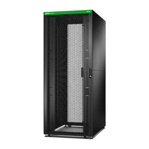 APC Easy Rack, 42U, Black, With Roof, Castors, Feet, 4 Brackets, and Side Panels, No Bottom, 1991H x 800W x 1200D mm