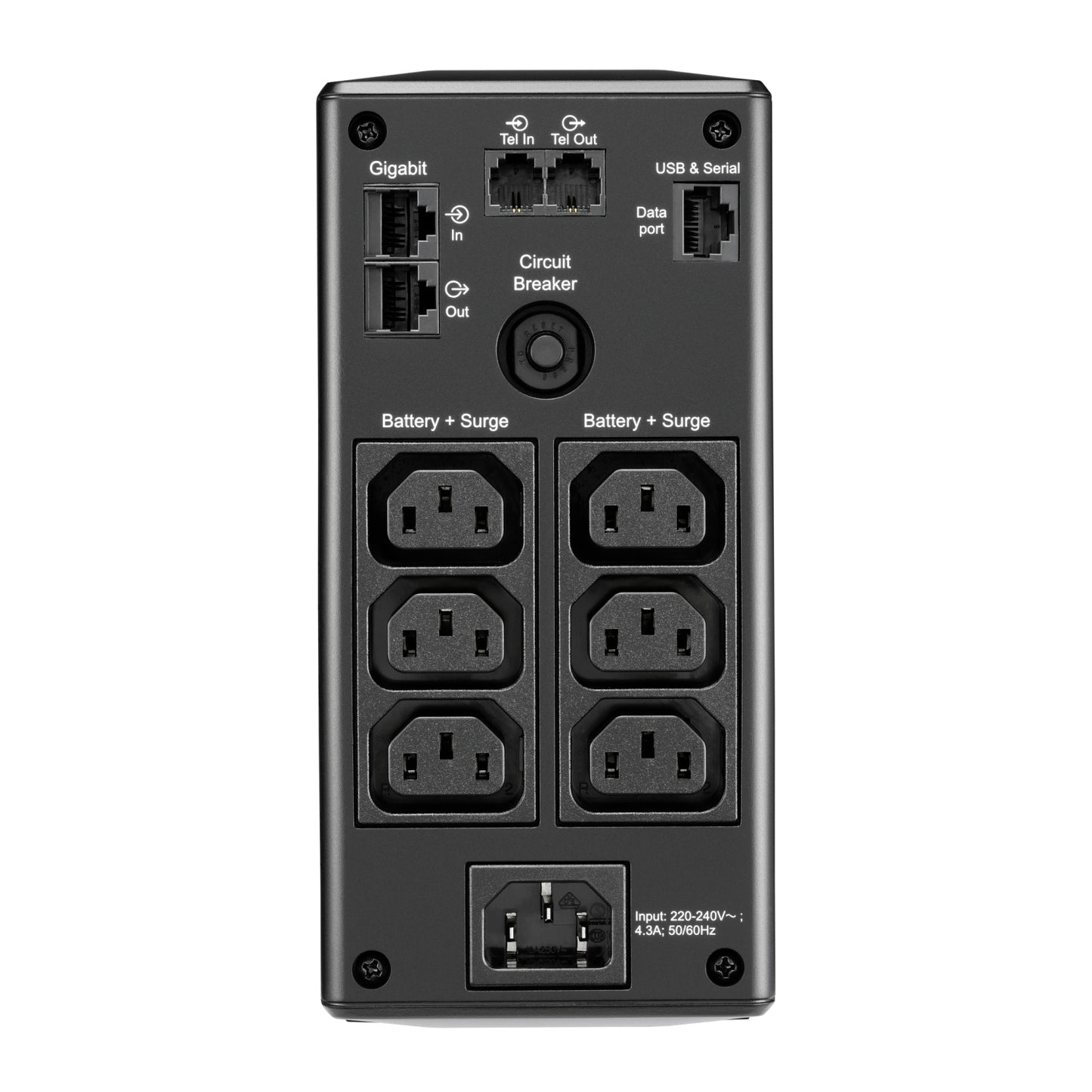 APC Back-UPS Pro 900VA/540W Line Interactive UPS, Tower, 230V/10A Input, 6x IEC
