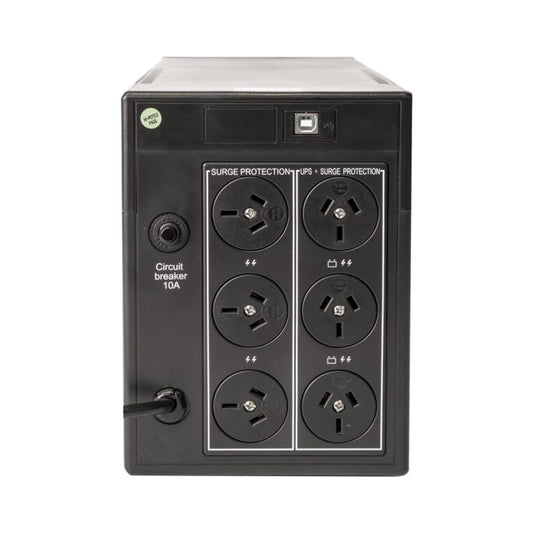 PowerShield Defender 2000VA/1200W UPS, AVR, LCD display, 6 AUS sockets, user-replaceable batteries, 2-year warranty