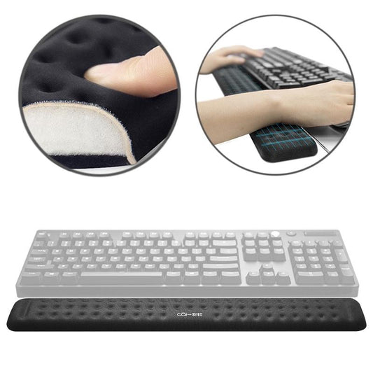 Memory Foam Keyboard Wrist Rest & Mouse Pad — Grey