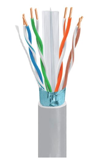 Astrotek CAT6 FTP Cable 305m Roll - Grey White Full 0.55mm Copper Solid Wire Eth image 2
