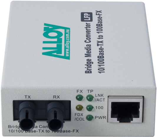 Alloy FCR200STR 10/100Base-TX to 100Base-FX Multimode Fibre (STR) Converter wit image 1