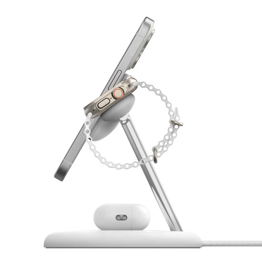 Belkin BoostCharge Pro 3-in-1 Magnetic Wireless Charging Stand with Qi2 15W Whit image 1