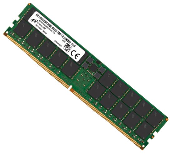 Micron/Crucial 96GB (1x96GB) DDR5 RDIMM 4800MHz CL40 2Rx4 ECC Registered Server image 0