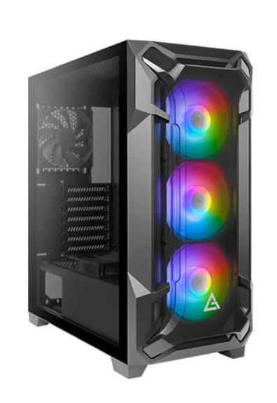 Antec DF600 FLUX ATX, 5 x120mm Fans Included, 3x ARGB & 2x PWM + Fan Controller image 1