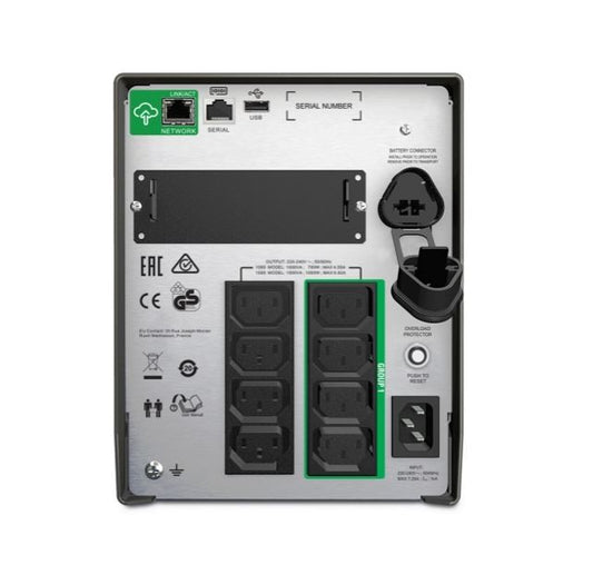 APC Smart-UPS 1500VA/1000W Line Interactive UPS, Tower, 230V/10A Input, 8x IEC C image 1