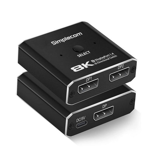 Simplecom CM202 Bi-Directional 2 Way DisplayPort Switch Selector DP 1.4 8K image 1
