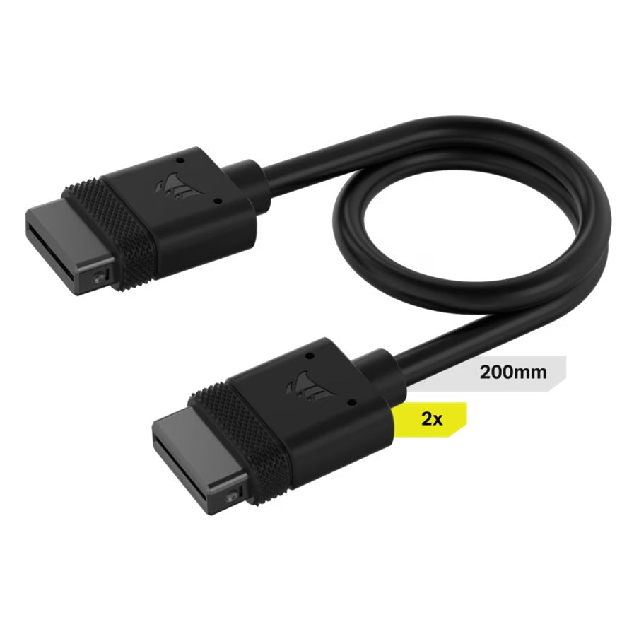 Corsair iCUE LINK Cable - 200mm x 1 Black. Straight Connecotrs image 0