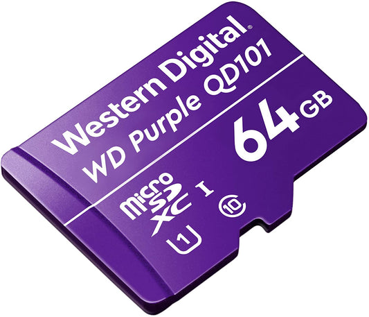 Western Digital WD Purple 64GB MicroSDXC Card 24/7 -25Β°C to 85Β°C Weather & Hum image 1