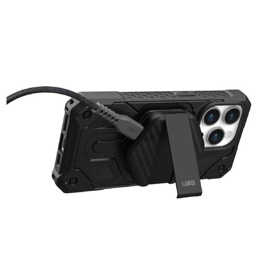 UAG Wireless Charging Pad with Stand - Black/Carbon Fiber (9B4410114042),Up to 1 image 1