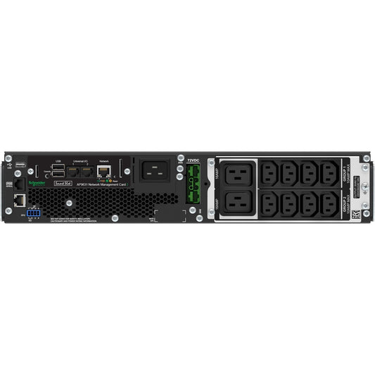 APC Smart-UPS 2200VA/1980W Online UPS, 2U RM, 230V/16A Input, 2x IEC C19 & 8x IE image 1