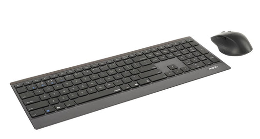 RAPOO 9500M Bluetooth & 2.4G Wireless Keyboard Mouse Combo Black- Multi-Device c image 1
