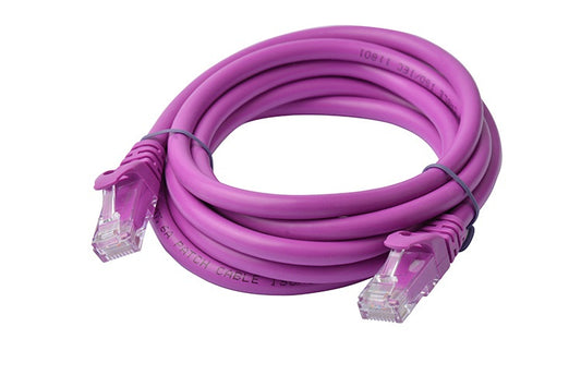 8Ware CAT6A Cable 2m - Purple Color RJ45 Ethernet Network LAN UTP Patch Cord Sna image 1