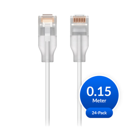 Ubiquiti UniFi Etherlighting Patch Cable, 24 Pack, Indoor, 0.15m, White/Transluc image 0