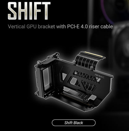 Antec Adjustable Vertical GPU Bracket and PCI-E 4.0 Riser Cable Kit (190mm) Blac image 0