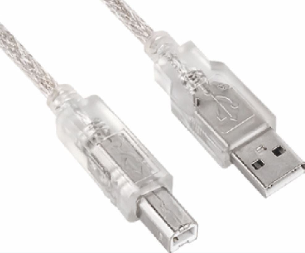 Astrotek USB 2.0 Printer Cable 2m - Type A Male to Type B Male Transparent Colou image 0