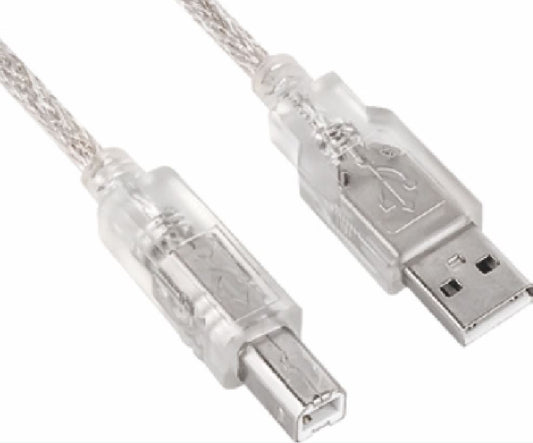 Astrotek USB 2.0 Printer Cable 2m - Type A Male to Type B Male Transparent Colou image 0