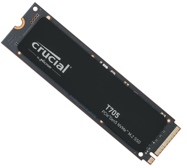 Crucial T705 2TB Gen5 NVMe SSD - 14500/12700 MB/s R/W 1200TBW 1550K IOPs 1.5M hr image 0