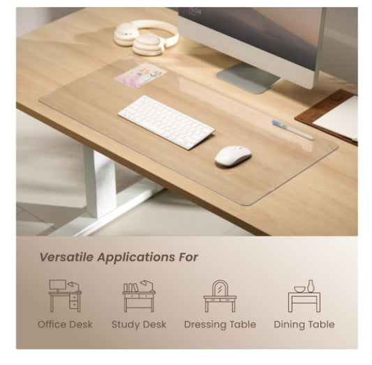 Brateck MP10-18 800mmx400mm Clear Desk Pad, for office desks, study desks, dress image 1