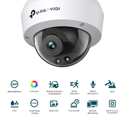 TP-Link VIGI 3MP C230(4mm) Full-Color Dome Network Camera, 4mm Lens, Smart Detec image 2