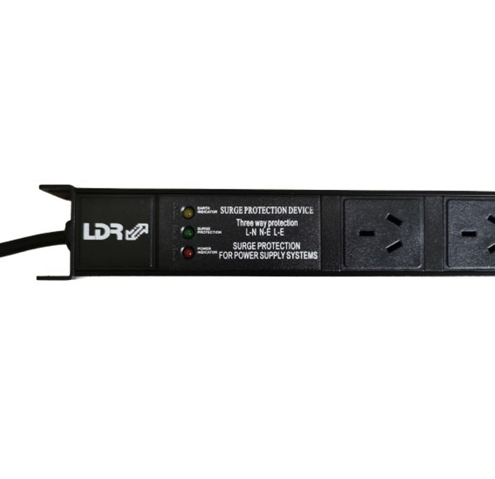 LDR 10-Port 10A Power Distribution Unit AU Approved - 10x 3-Pin AU/NZ Outlets/Sl image 1