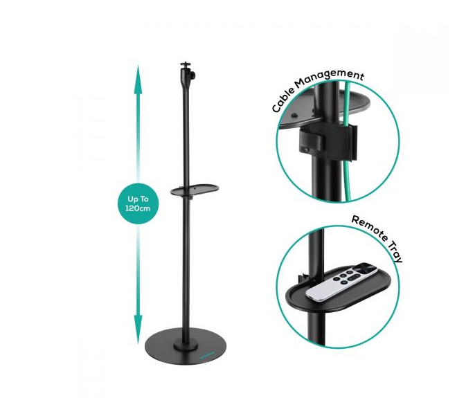 mbeat® activiva Universal Mini Projector Floor Stand offers 360° rotation, adj image 2