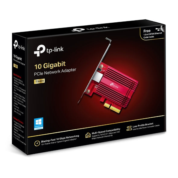 TP-Link TX401 10 Gigabit PCI Express Network Adapter Low-Profile & Full-Height B image 0