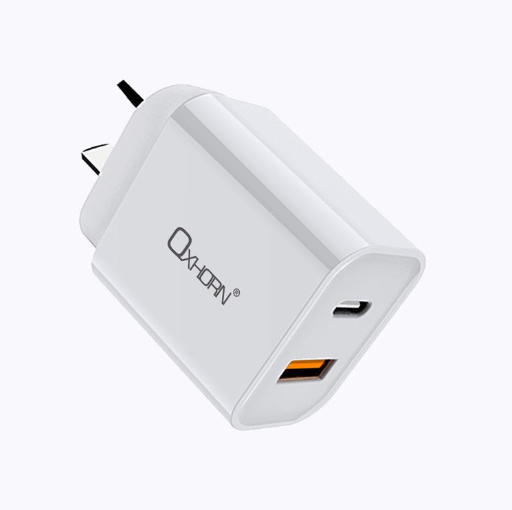 Oxhorn USB Type-C and Type-A 3.0 Quick Charge 20W Charger image 0