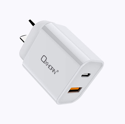 Oxhorn USB Type-C and Type-A 3.0 Quick Charge 20W Charger image 0