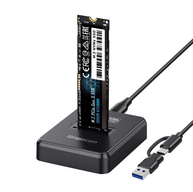 Simplecom SD511 M.2 SSD Docking Station NVMe and SATA Dual Protocol USB 3.2 Gen image 0