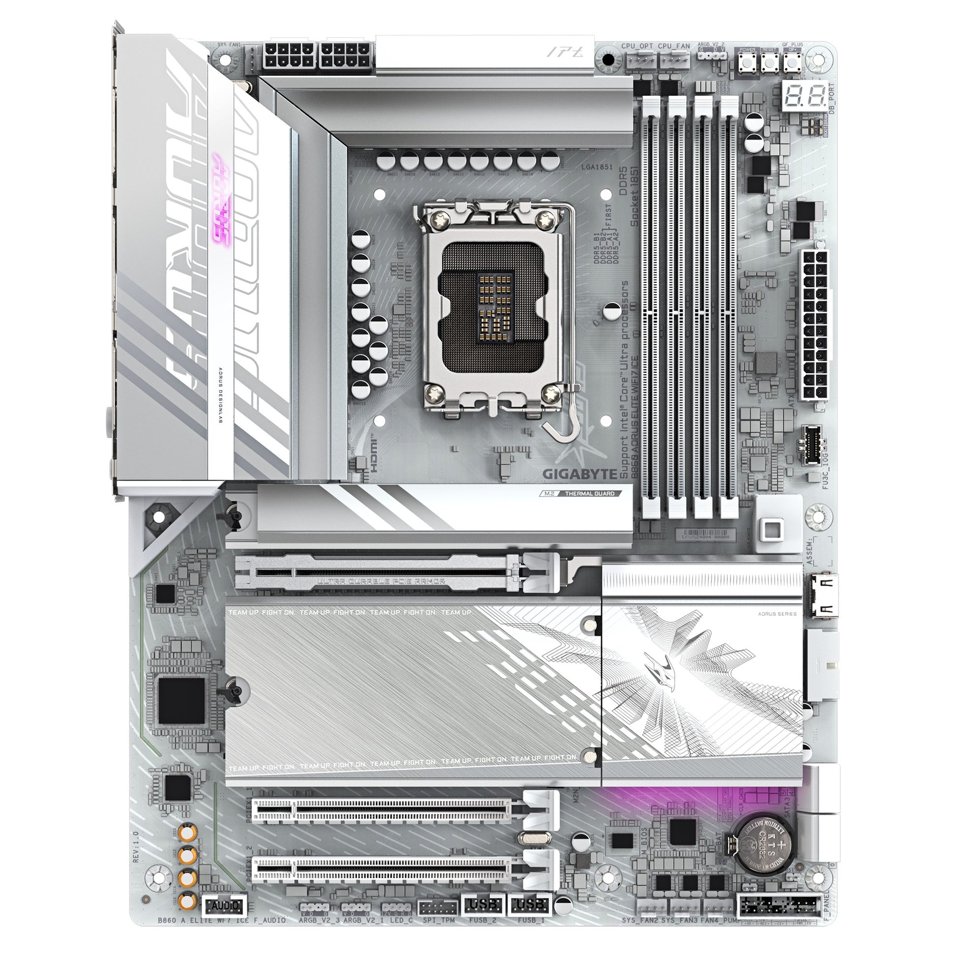 Gigabyte M/B B860 A ELITE WF7 ICE 1.0, Intel ® B860, 4 x DDR5 up to 256 GB, 2x image 1